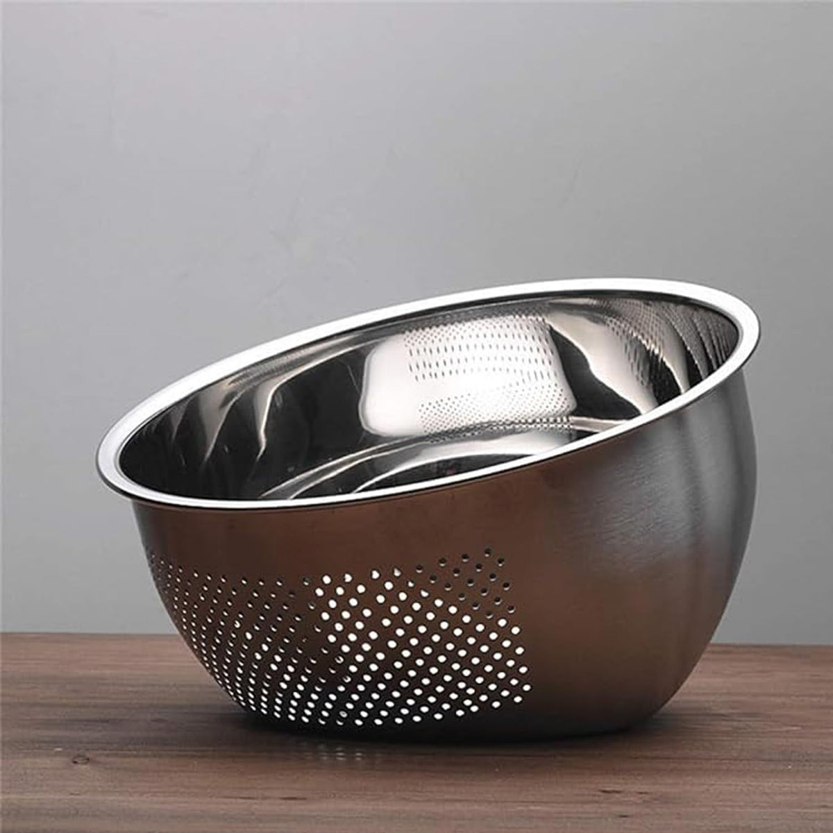 Stainless Steel Rice Washing Bowl with Strainer | Multipurpose Fruit, Vegetable, Pasta & Rice Washing Colander | Kitchen Drain Basket.  Stainless Steel Rice Washing Bowl with Strainer