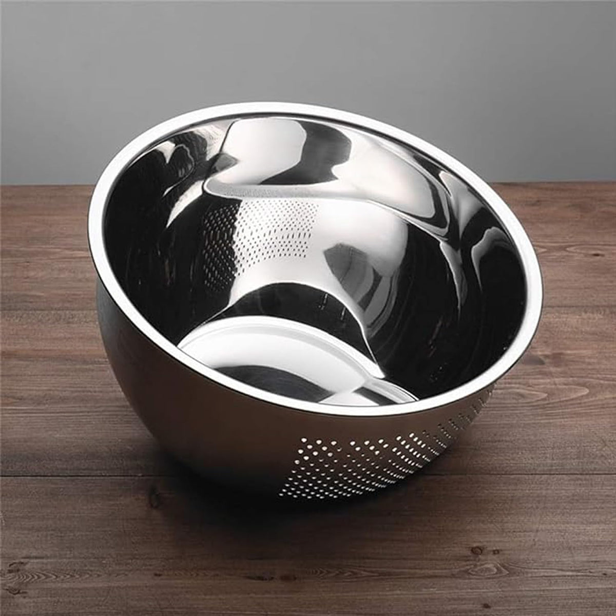 Stainless Steel Rice Washing Bowl with Strainer | Multipurpose Fruit, Vegetable, Pasta & Rice Washing Colander | Kitchen Drain Basket.  Stainless Steel Rice Washing Bowl with Strainer